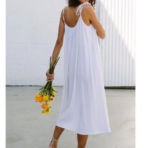Rachel pally white linen blend caity dress